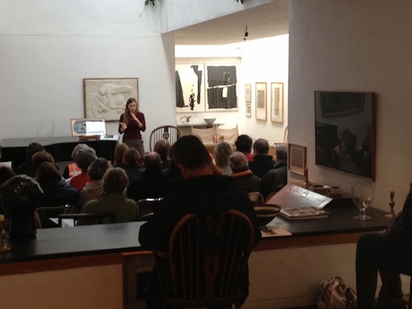 Lunch time talk in Kettle's Yard House